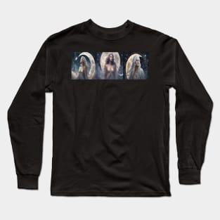 Triple Moon Goddesses Long Sleeve T-Shirt